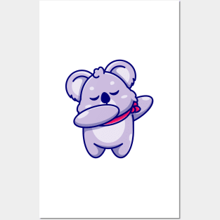 Cute baby koala dabbing cartoon Posters and Art